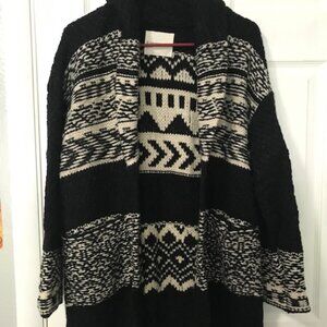 Lucky Brand Fair isle Print Coatigan